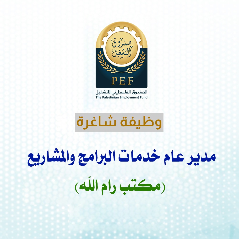 مدير عام خدمات البرامج والمشاريع
